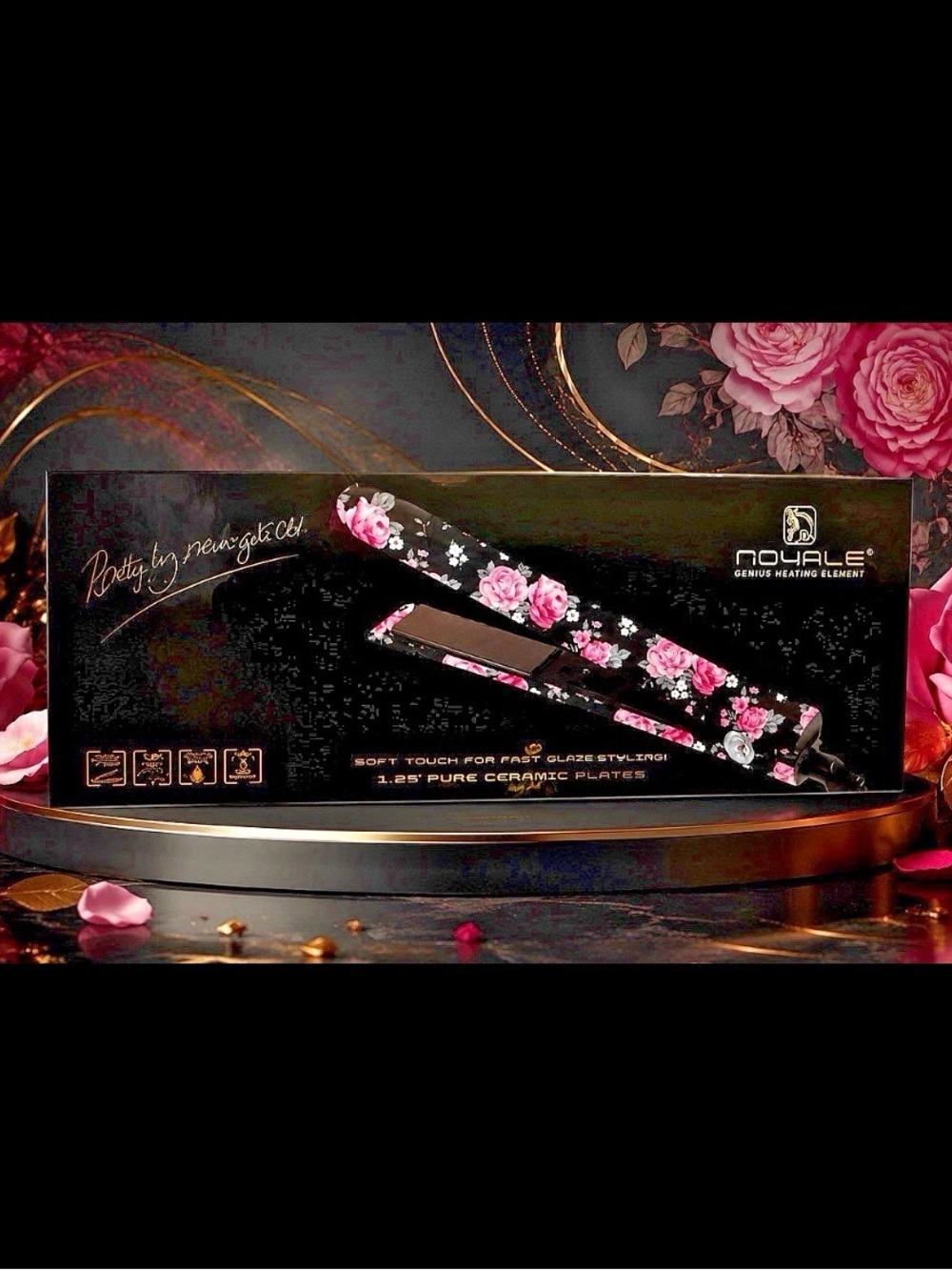 Rovale Genius Pretty In Print Flat Iron 1.25 Ceramic, Sealed, $485
